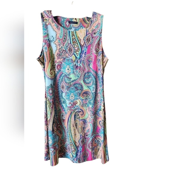 Tommy Hilfiger Paisley Sleeveless Dress Size 10 - Picture 3 of 9